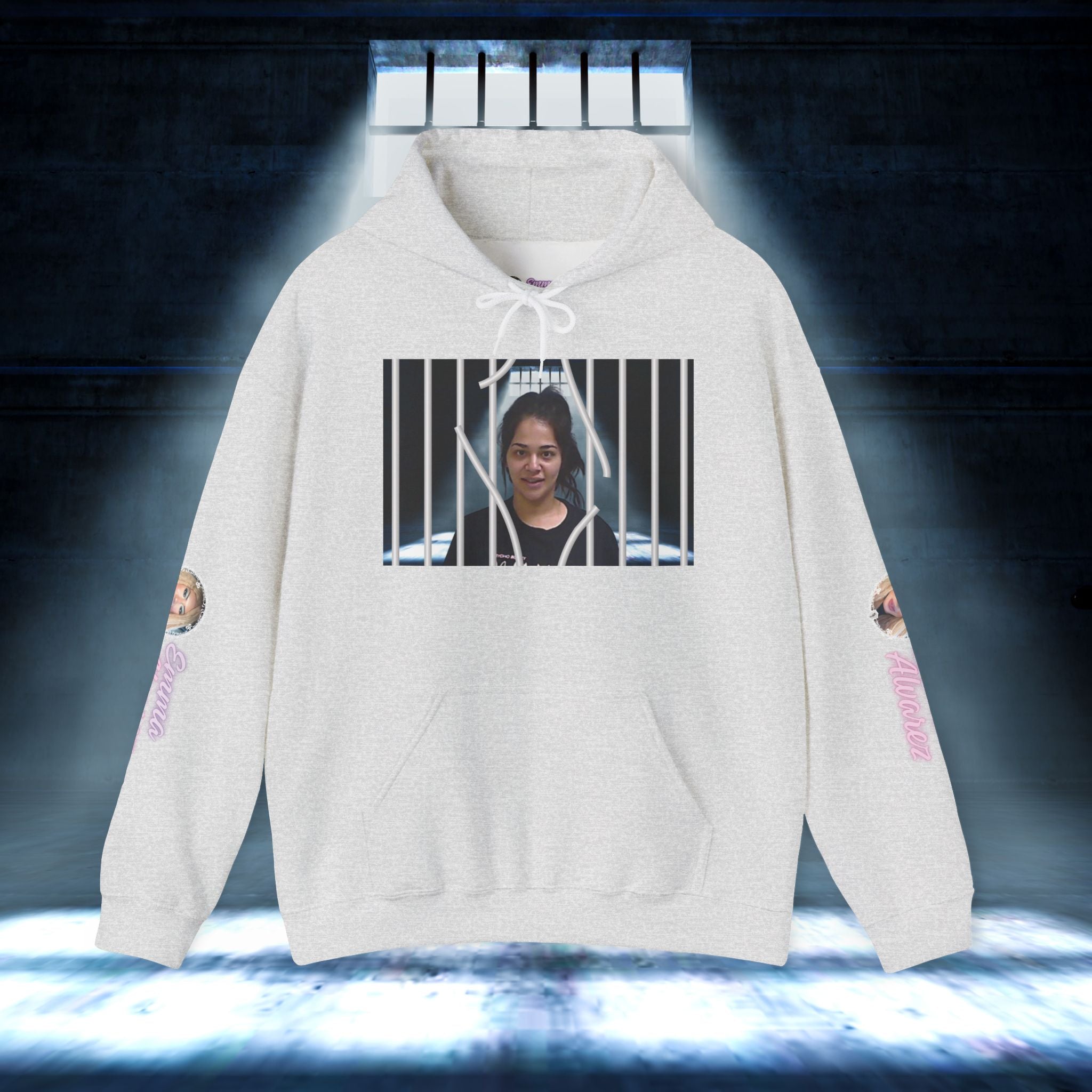 The Emma Alvarez & Meli G Heavy Blend™ Hooded Sweatshirt - "MeliG Mugshot"