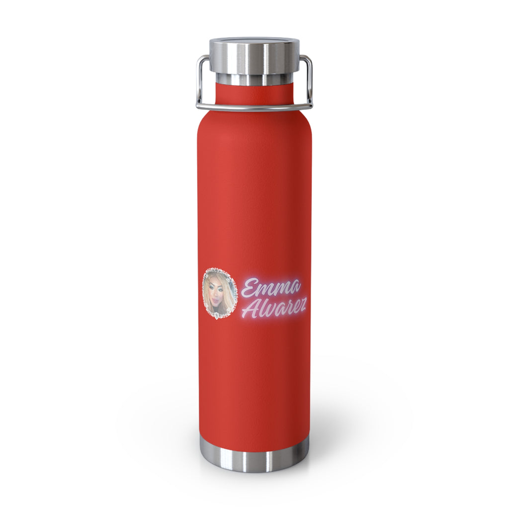 Emma Alvarez - Personalized Copper Insulated Water Bottle - 22oz