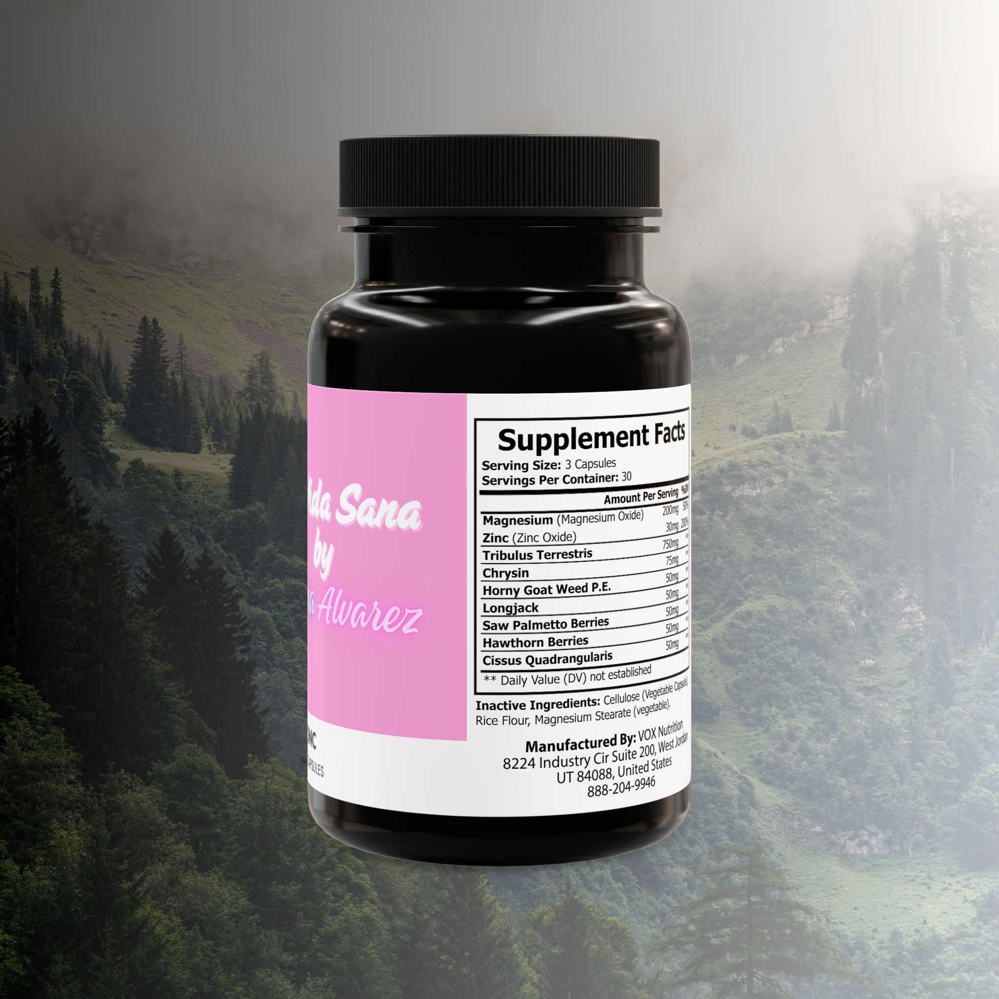 Mi Vida Sana by Emma Alvarez | Magnesium Zinc Supplement (90 Capsules)