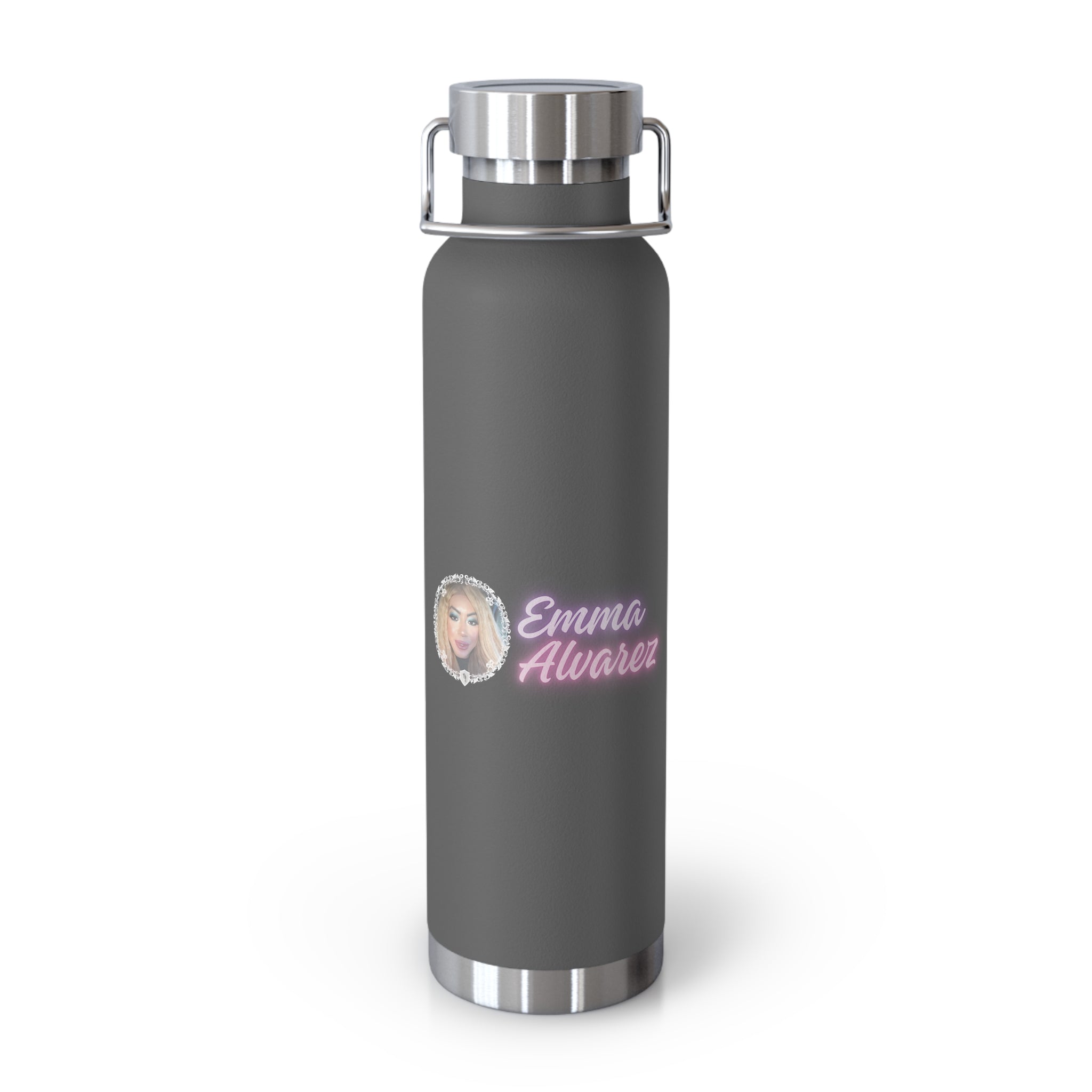 Emma Alvarez - Personalized Copper Insulated Water Bottle - 22oz