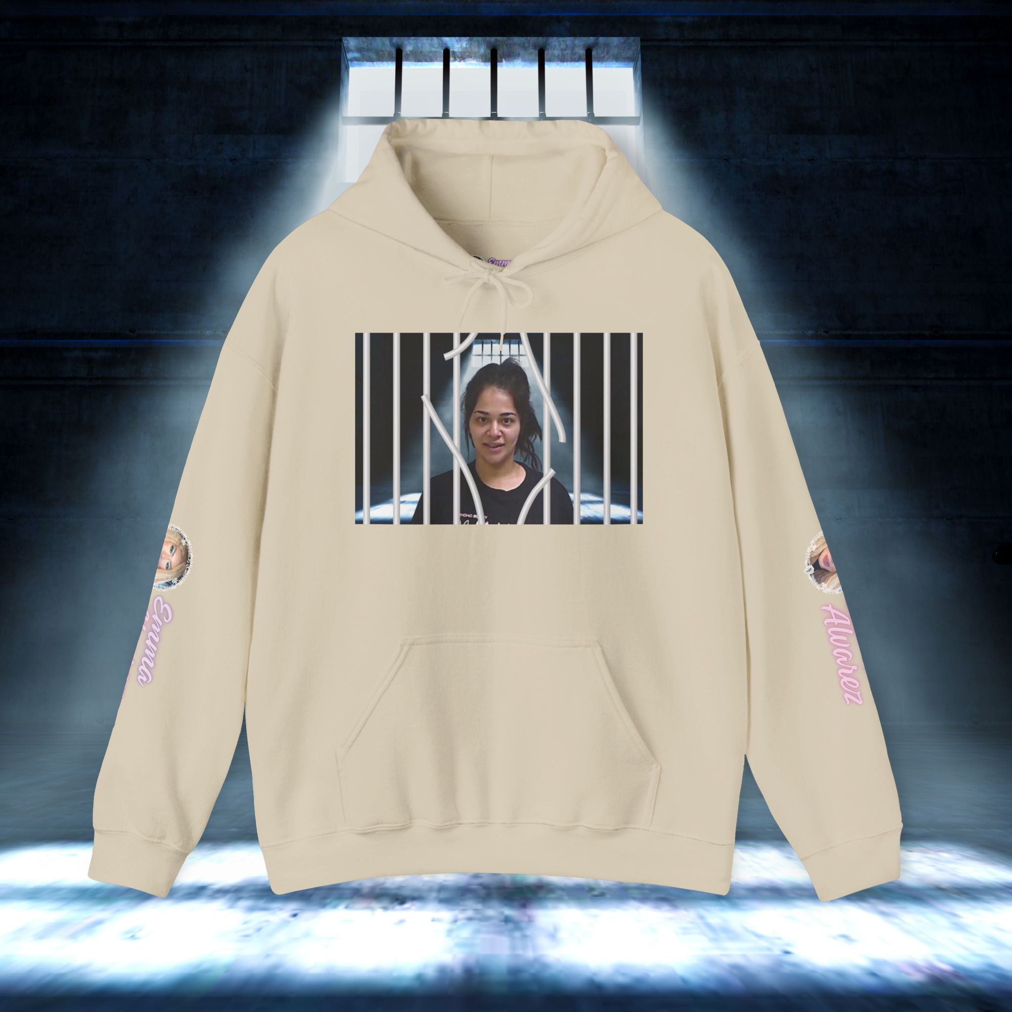The Emma Alvarez & Meli G Heavy Blend™ Hooded Sweatshirt - "MeliG Mugshot"