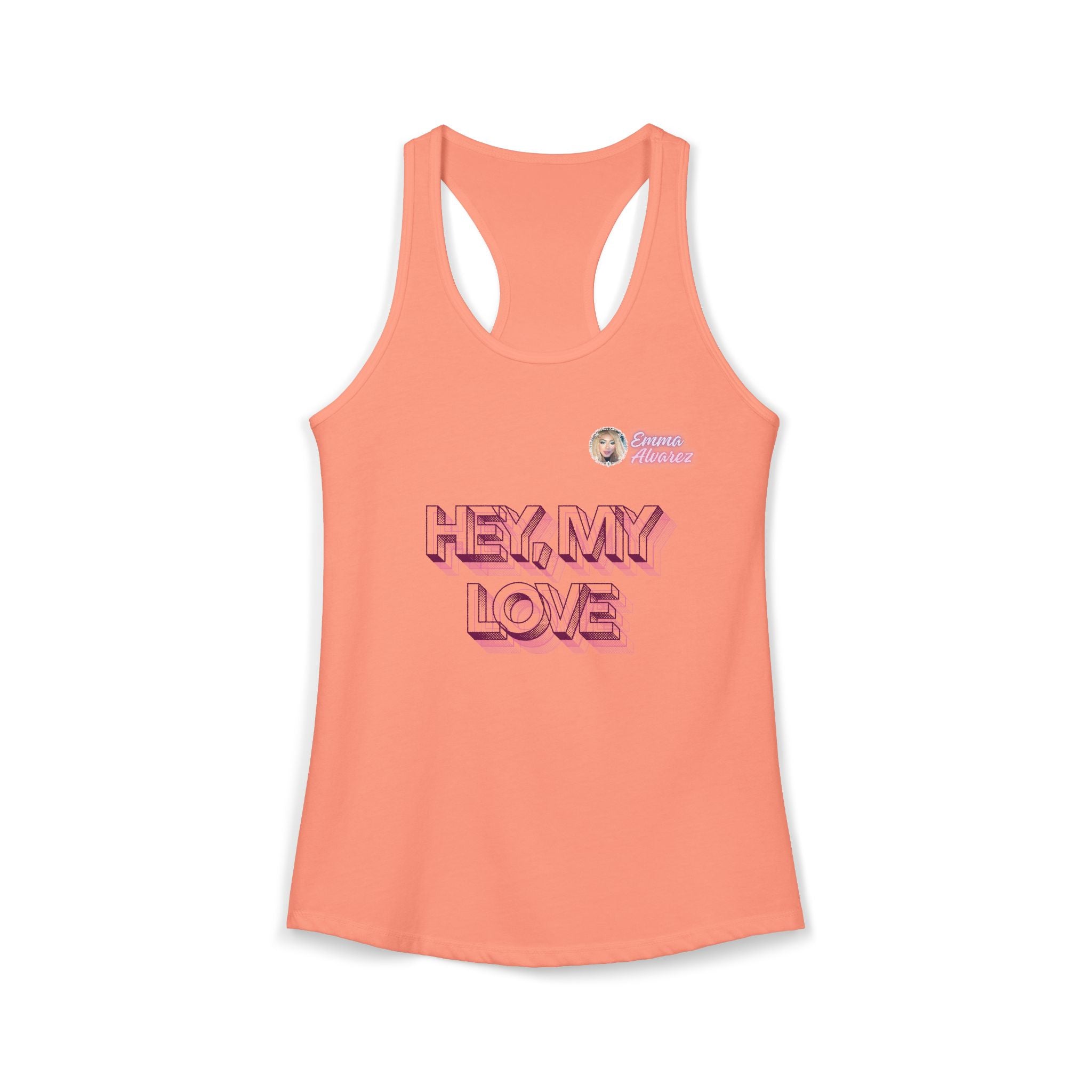 Hey, My Love Racerback Tank for Women