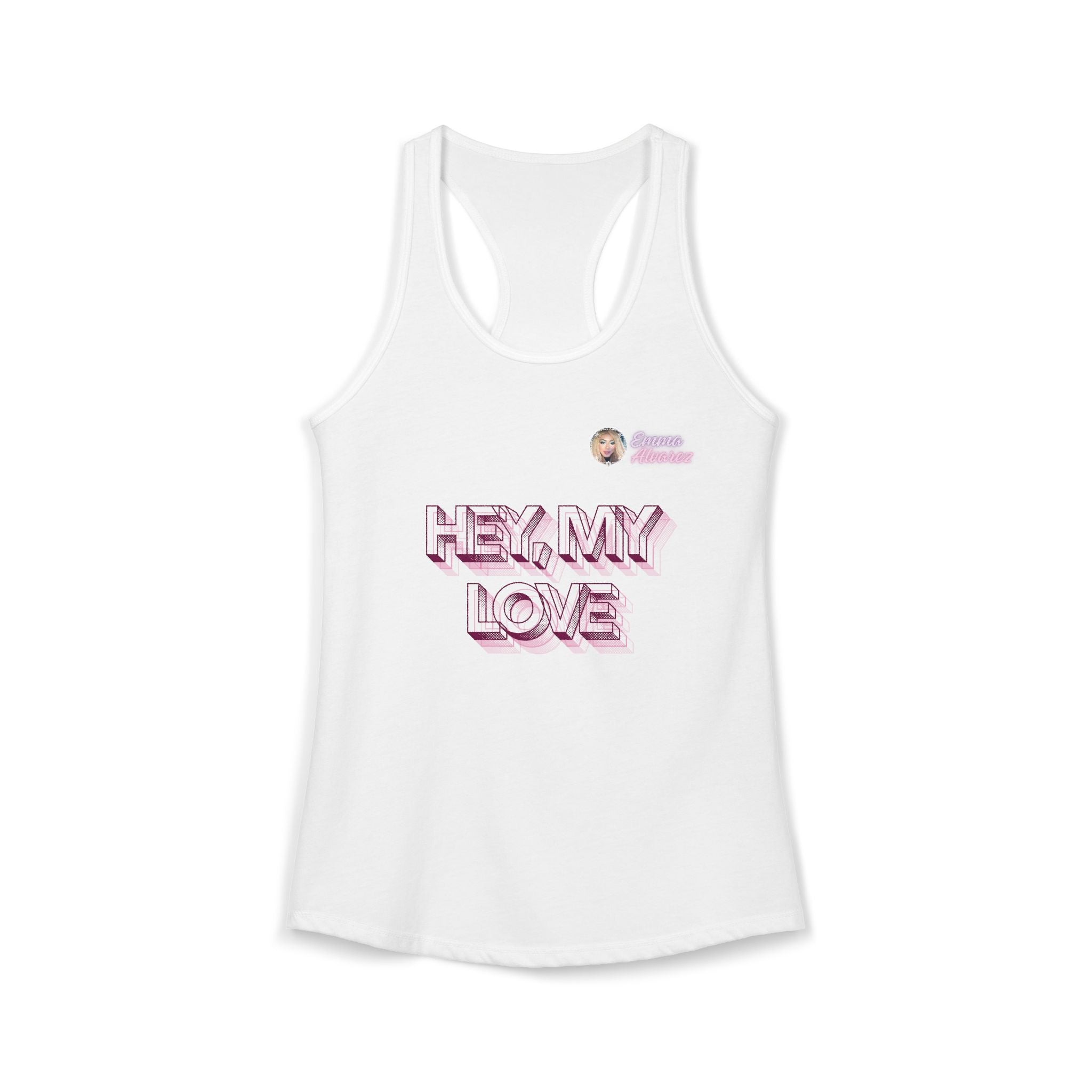 Hey, My Love Racerback Tank for Women