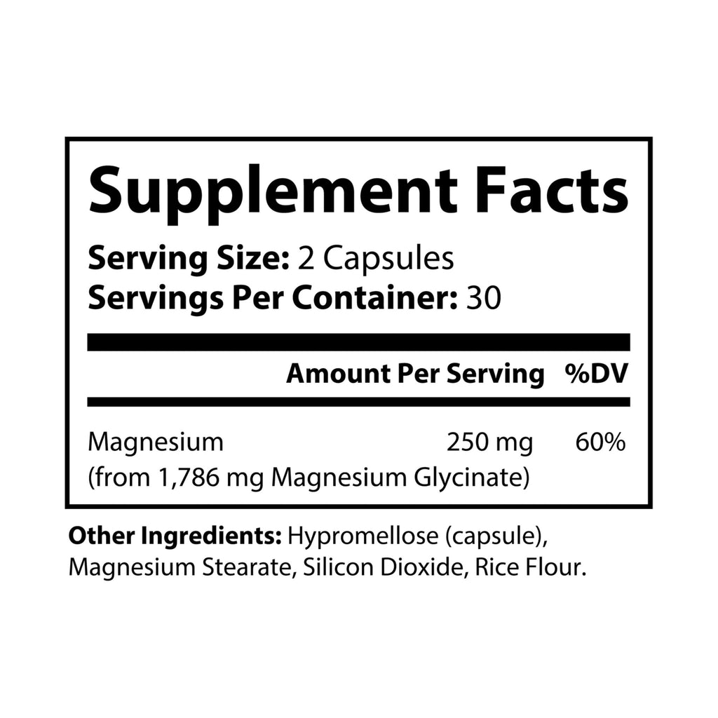 Mi Vida Sana by Emma Alvarez | Magnesium Glycinate Supplement (60 Capsules)