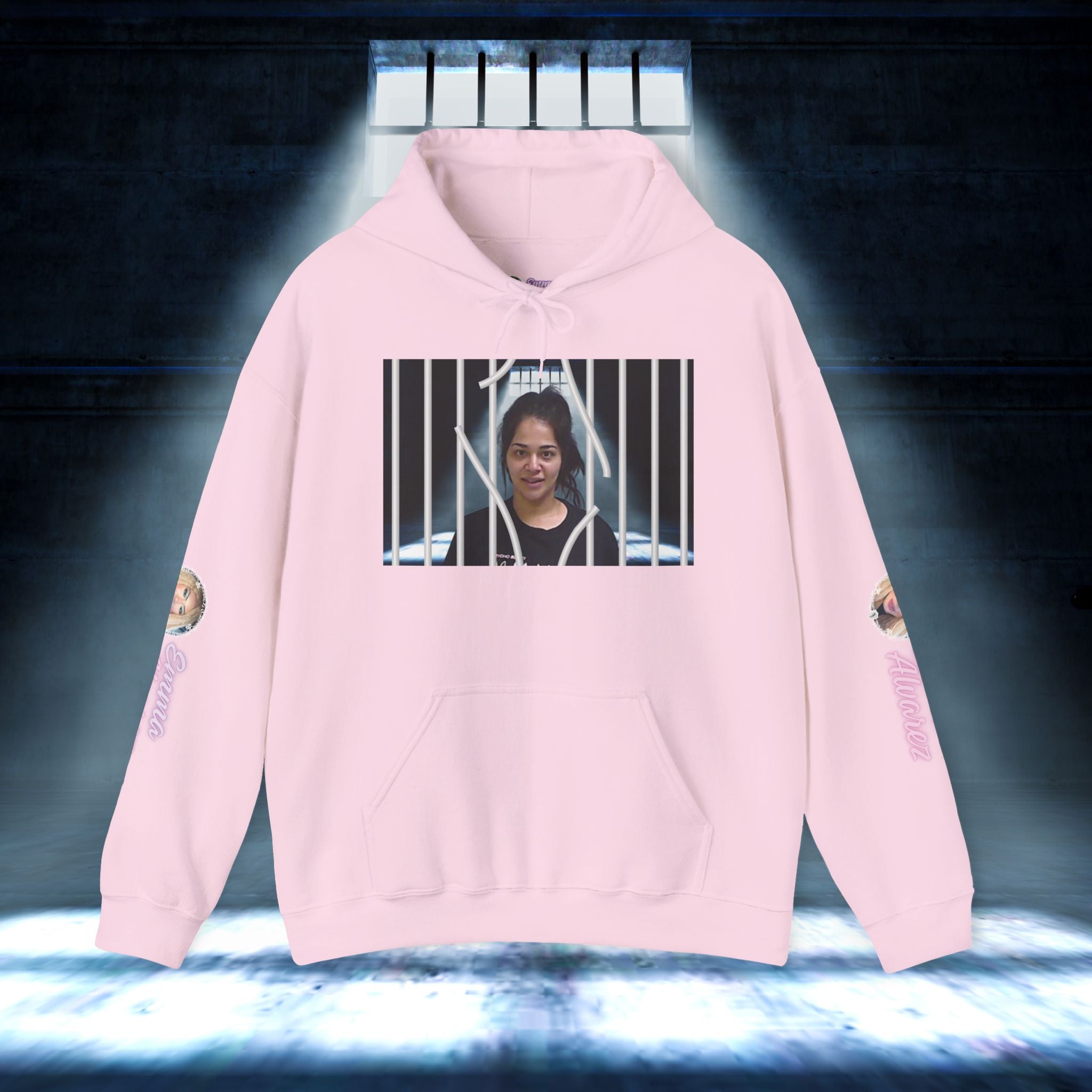 The Emma Alvarez & Meli G Heavy Blend™ Hooded Sweatshirt - "MeliG Mugshot"