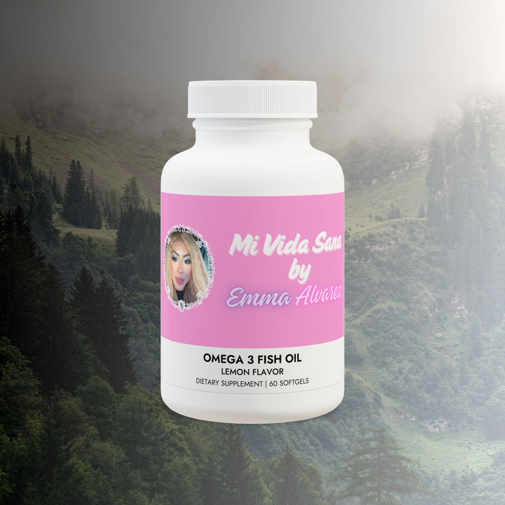 Mi Vida Sana by Emma Alvarez | Omega 3 Fish Oil Supplement (60 Softgels)