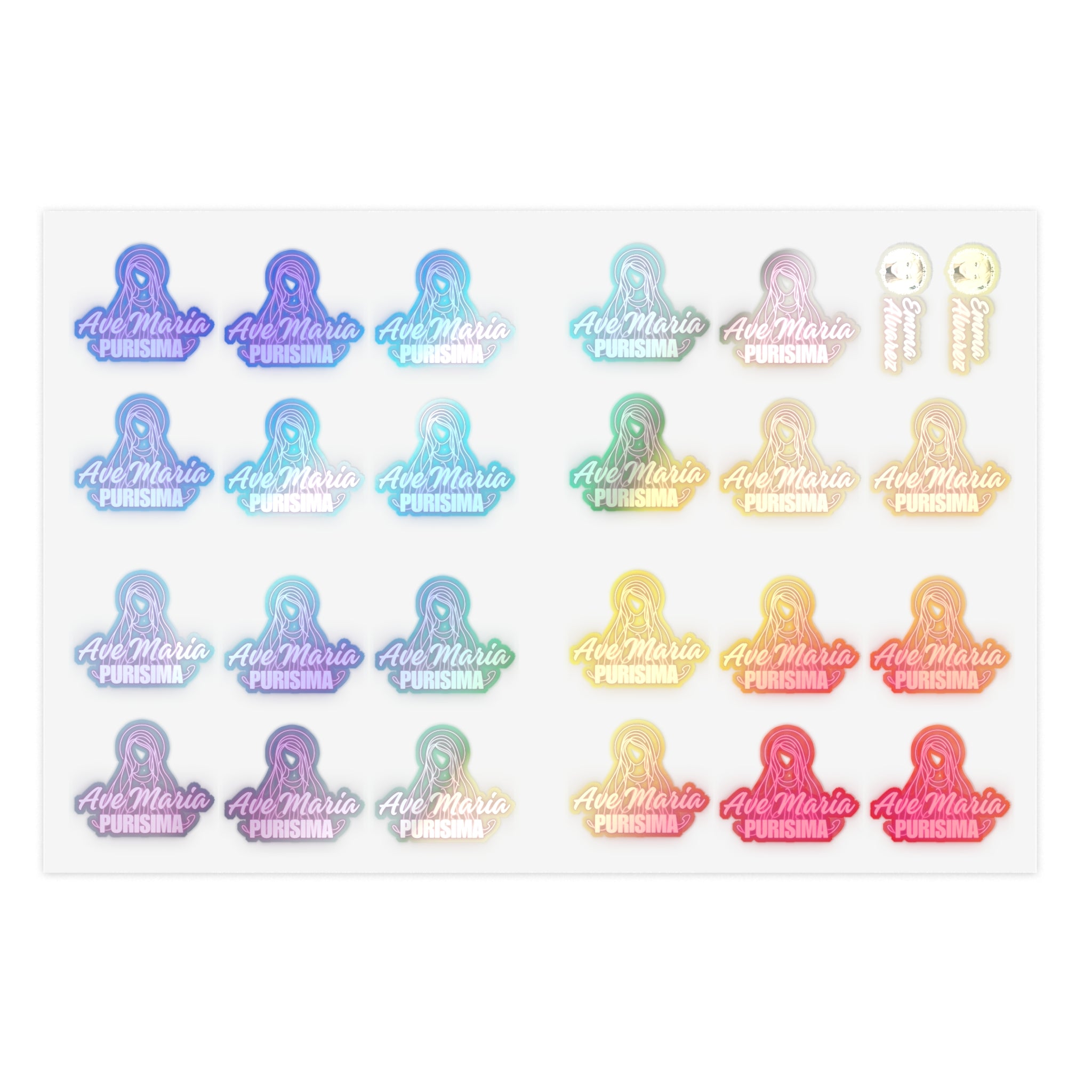 The Emma Alvarez Sticker Sheets - “Ave Maria Purisima”