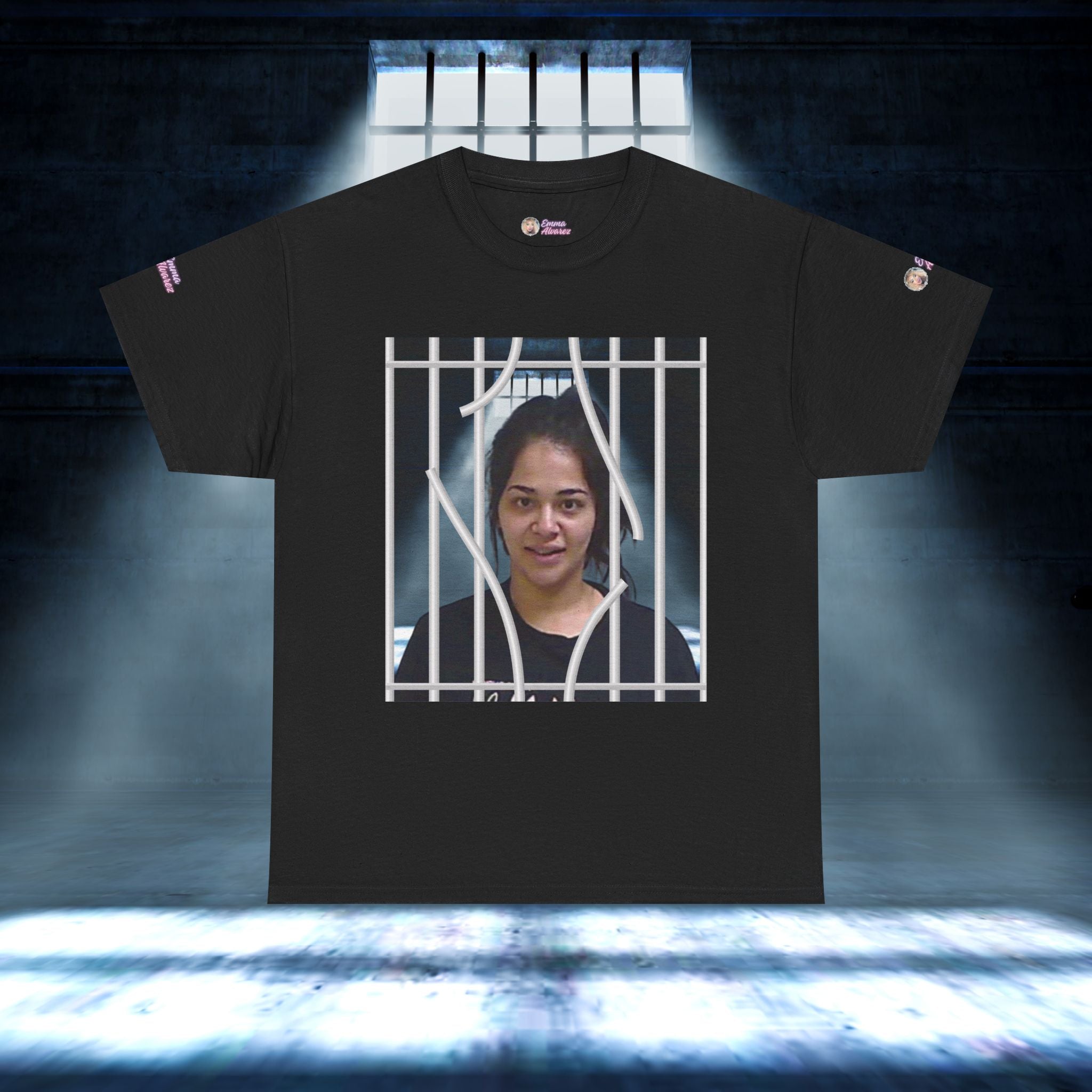 The Emma Alvarez & Meli G Unisex Heavy Cotton Tee - "MeliG Mugshot"