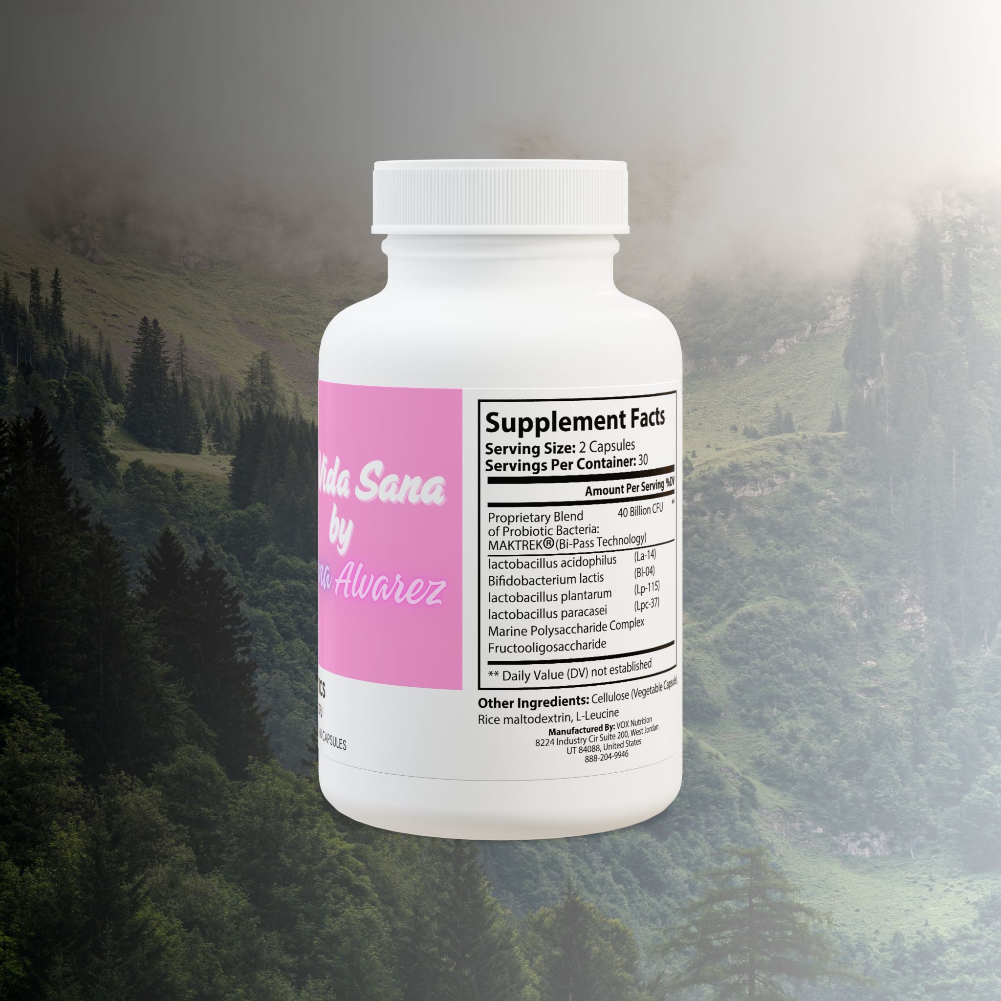 Mi Vida Sana by Emma Alvarez | Probiotics Supplement (60 Capsules)