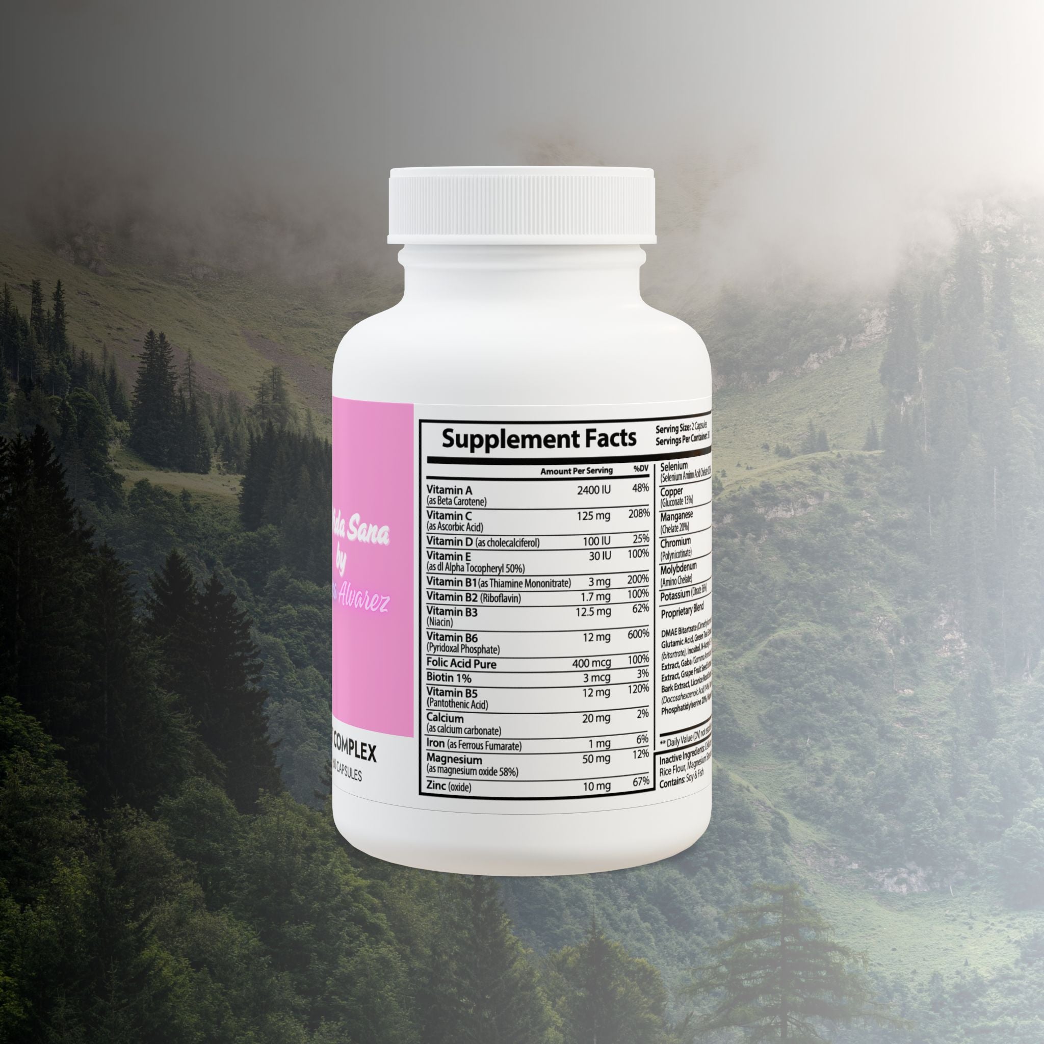 Mi Vida Sana by Emma Alvarez | Brain Support Complex Supplement (60 Capsules)