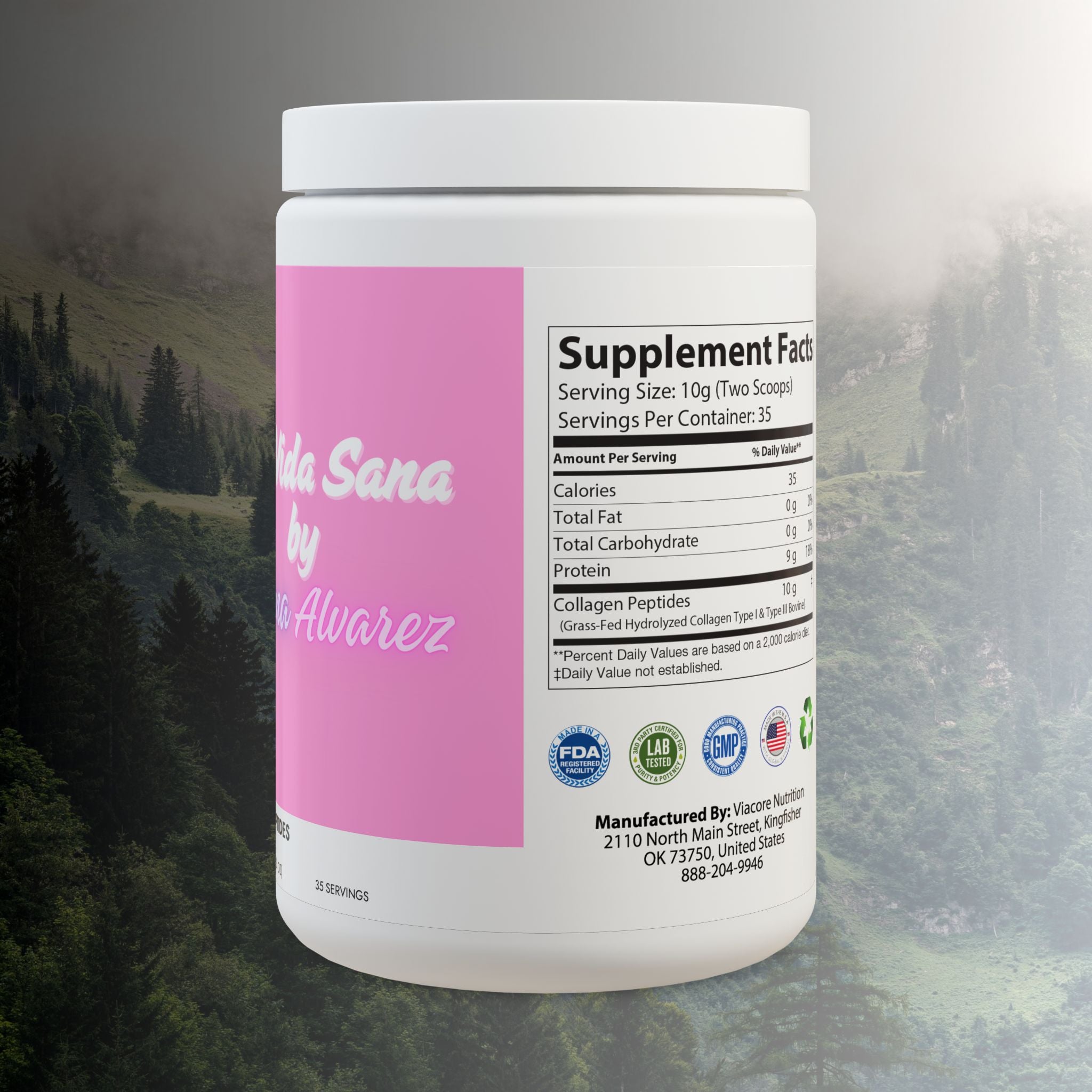 Mi Vida Sana by Emma Alvarez | Collagen Peptides Type I & III Supplement (350g, 12.3oz)