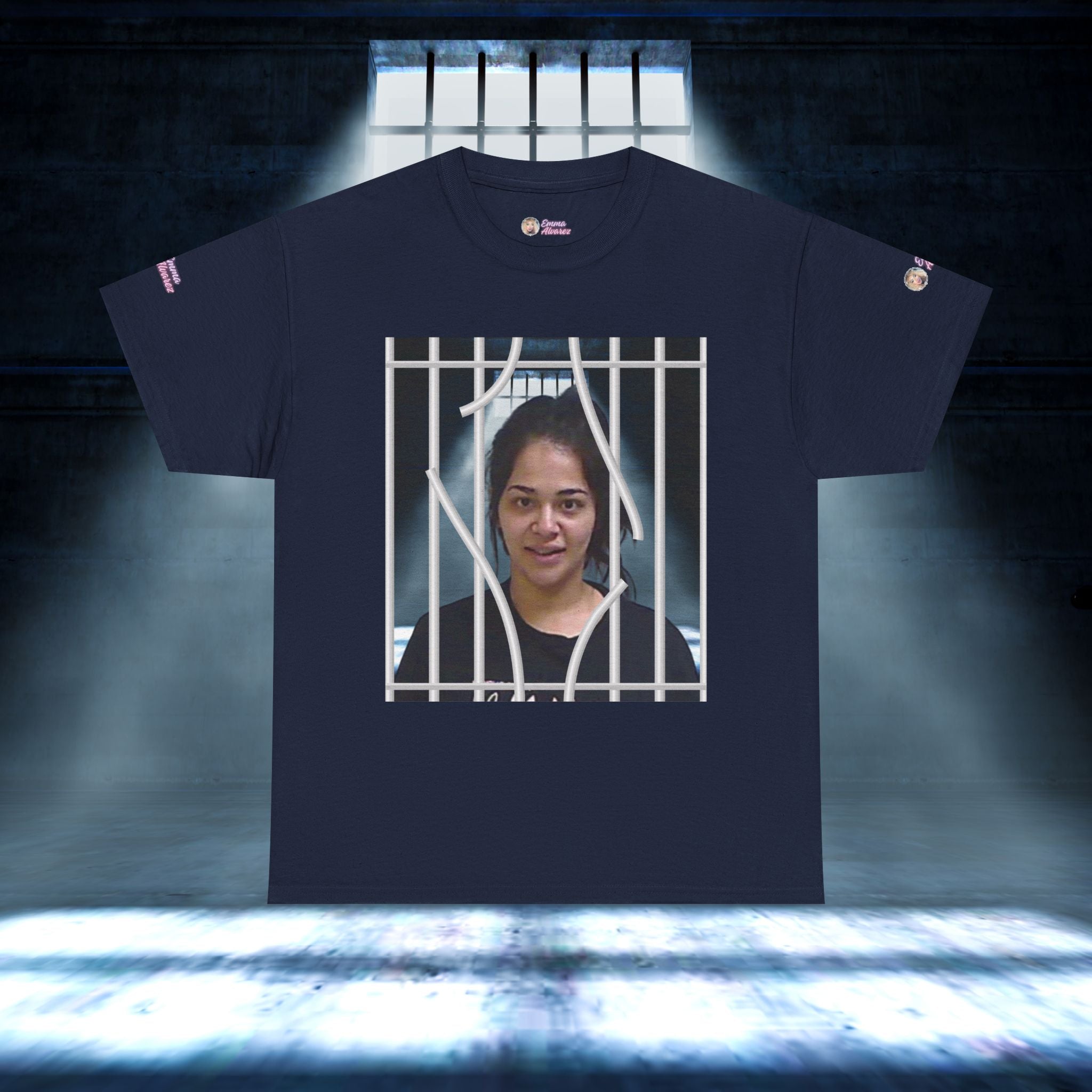 The Emma Alvarez & Meli G Unisex Heavy Cotton Tee - "MeliG Mugshot"