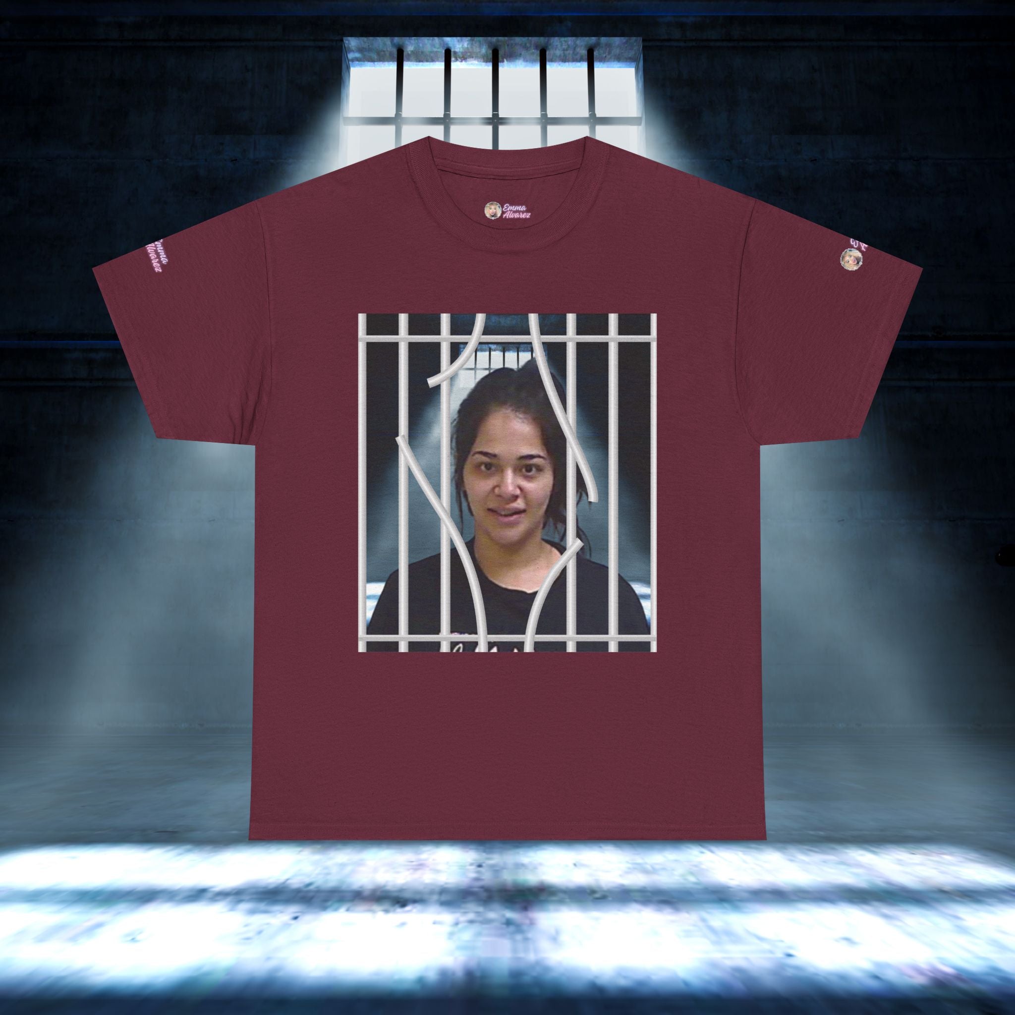 The Emma Alvarez & Meli G Unisex Heavy Cotton Tee - "MeliG Mugshot"
