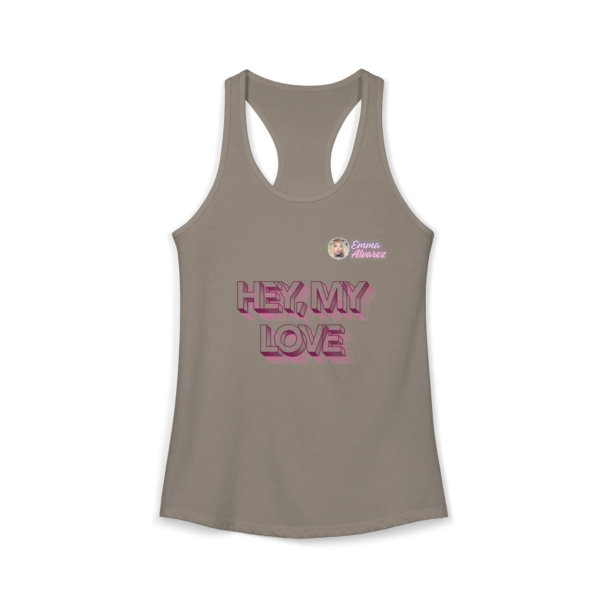 Hey, My Love Racerback Tank for Women