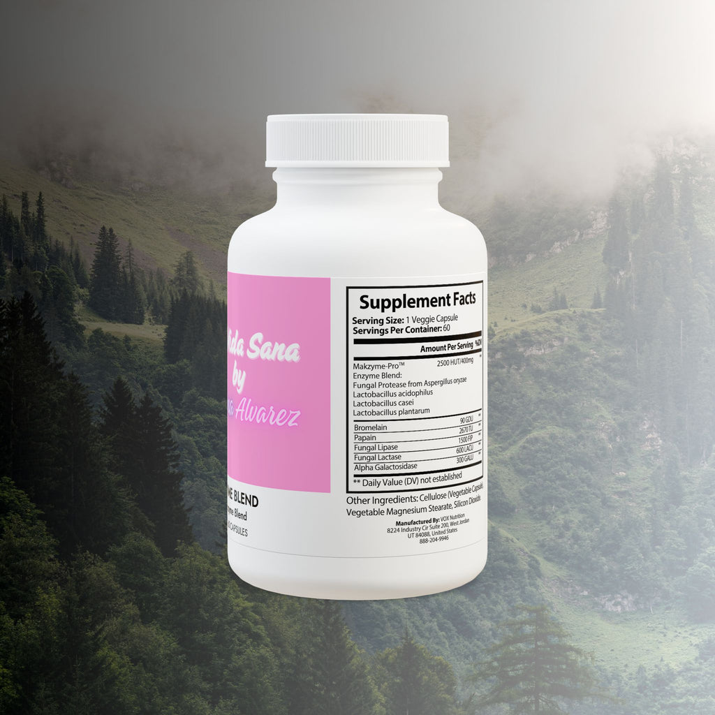 Mi Vida Sana by Emma Alvarez | Digestive Enzyme Blend Supplement (60 Capsules)