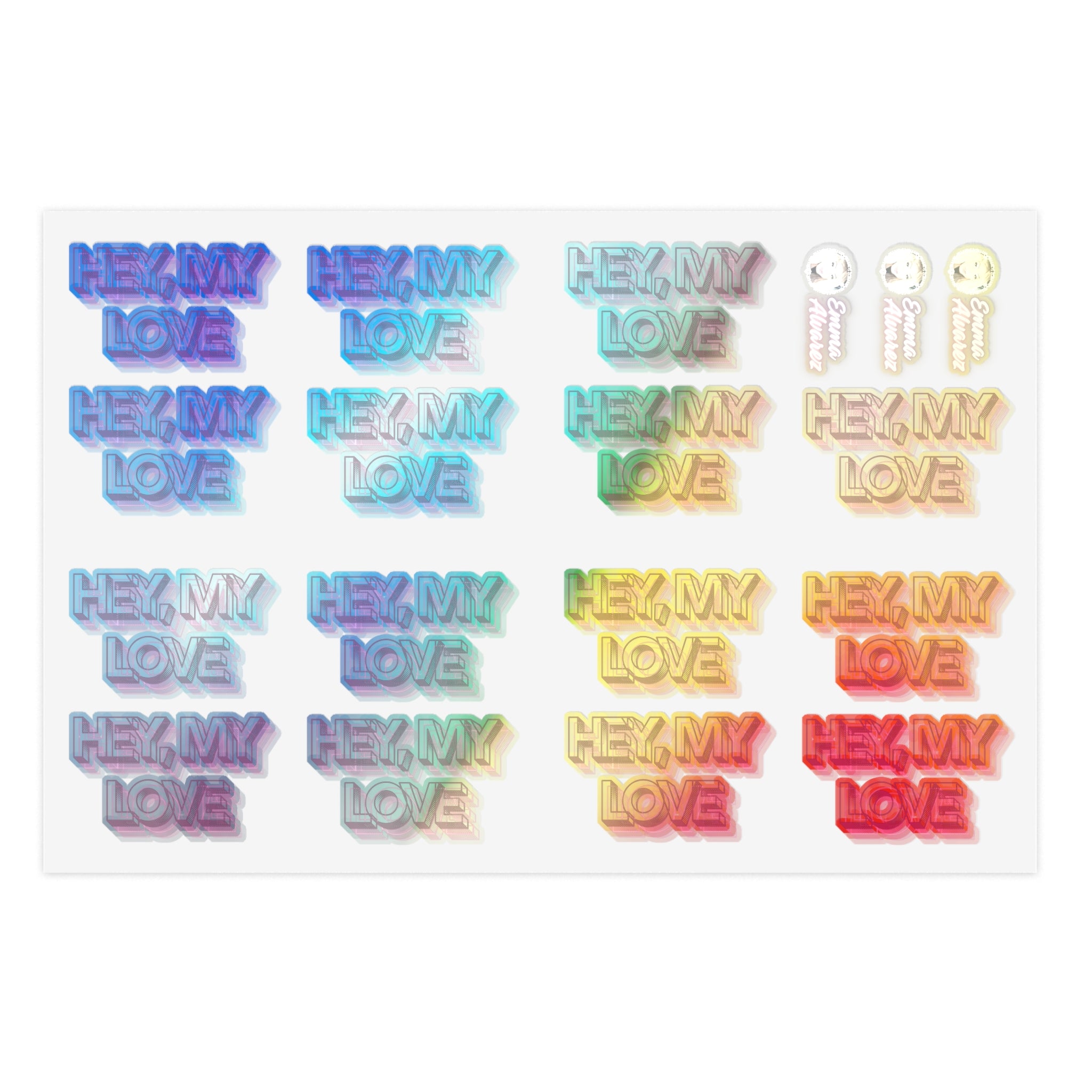 The Emma Alvarez Sticker Sheets - “Hey, My Love”