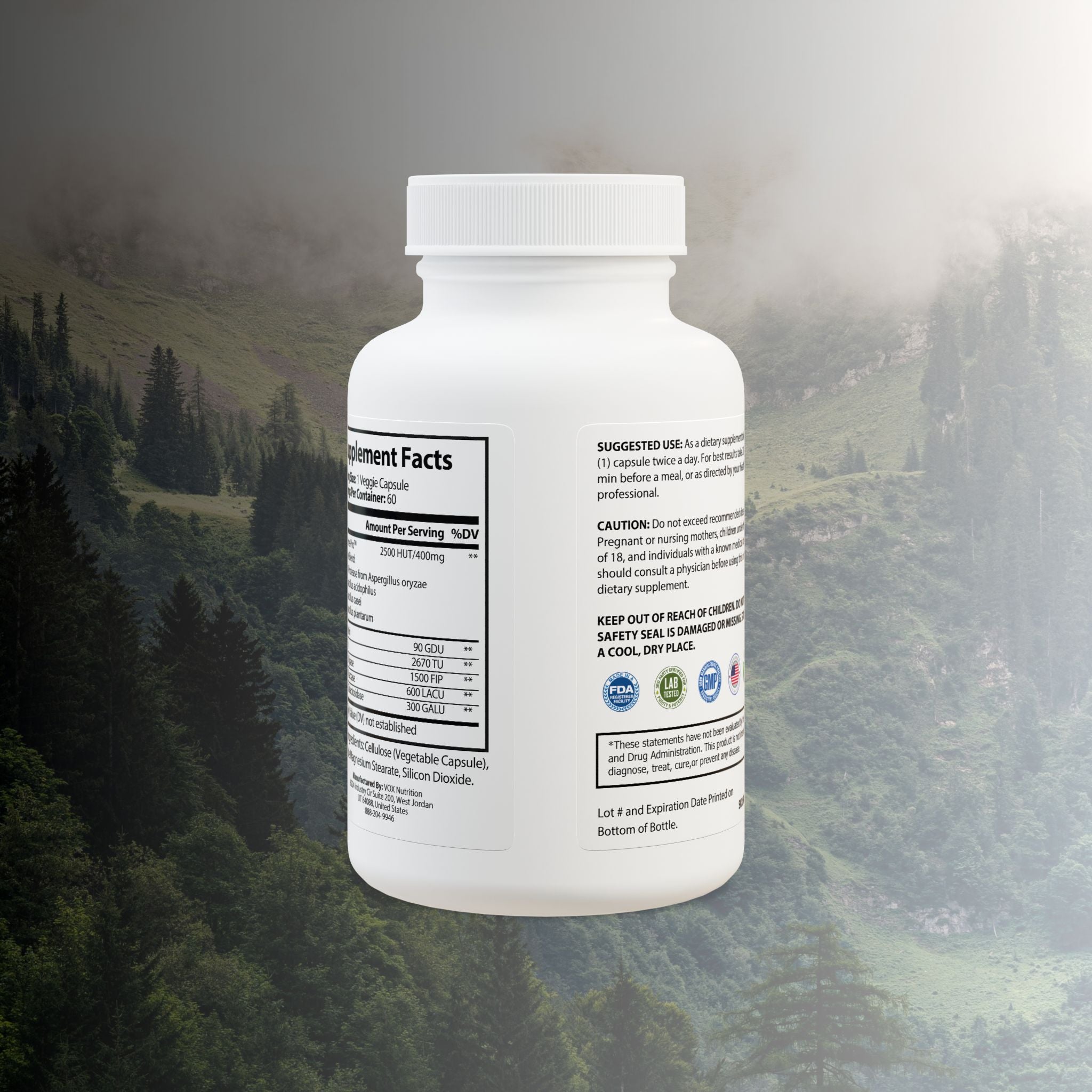 Mi Vida Sana by Emma Alvarez | Digestive Enzyme Blend Supplement (60 Capsules)