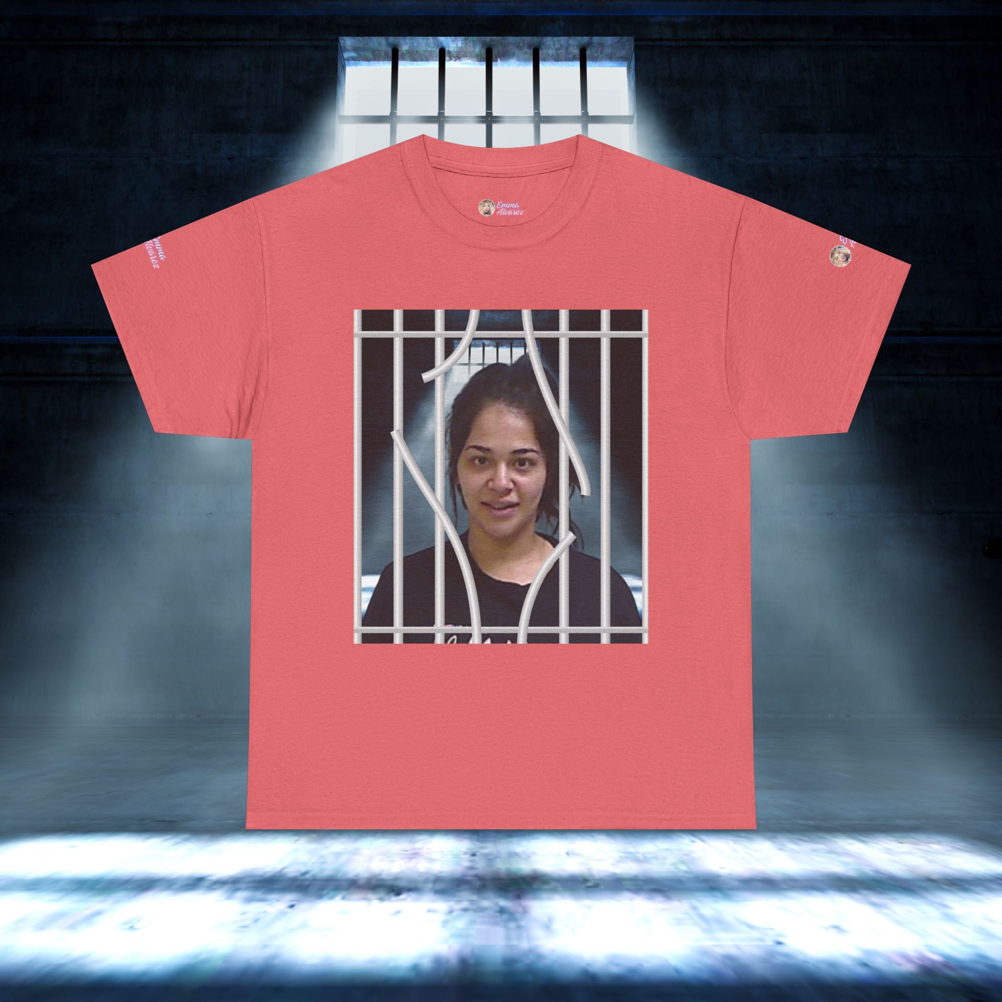 The Emma Alvarez & Meli G Unisex Heavy Cotton Tee - "MeliG Mugshot"