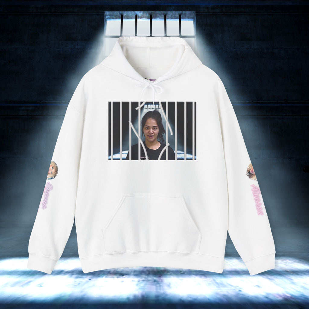 The Emma Alvarez & Meli G Heavy Blend™ Hooded Sweatshirt - "MeliG Mugshot"